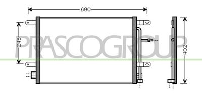 AD022C001 PRASCO Конденсатор, кондиционер