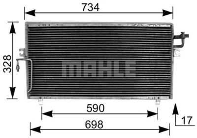 AC187000S MAHLE Конденсатор, кондиционер