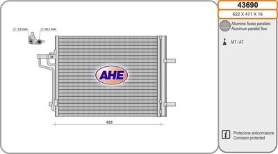 43690 AHE Конденсатор, кондиционер