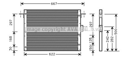 AU5075 AVA QUALITY COOLING Конденсатор, кондиционер