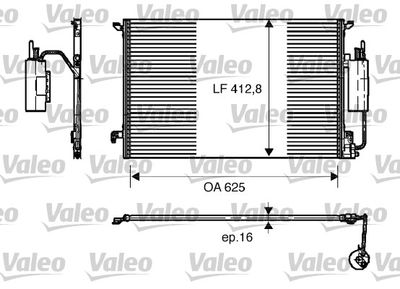 818175 VALEO Конденсатор, кондиционер