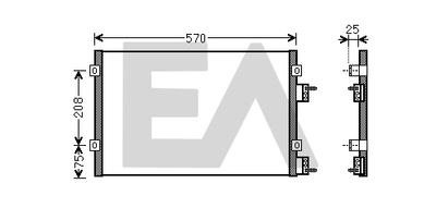 30C12020 EACLIMA Конденсатор, кондиционер
