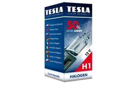 Лампа галогенная Tesla +50% More Light H1 12V 55W (B30101) Tesla B30101