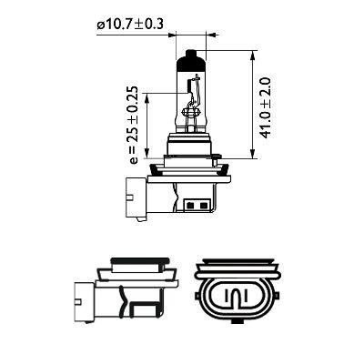 Лампа галогенная Philips Standard H8 12V 35W (12360C1) Philips 12360C1