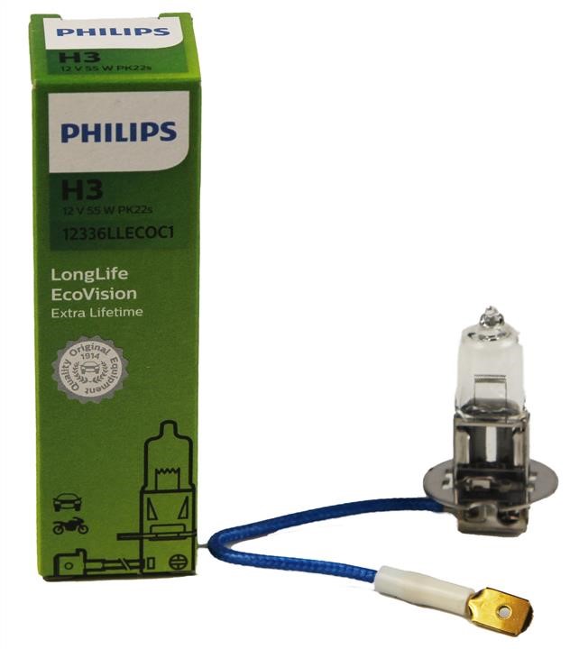 Лампа галогенная Philips LongLife EcoVision H3 12V 55W (12336LLECOC1) Philips 12336LLECOC1