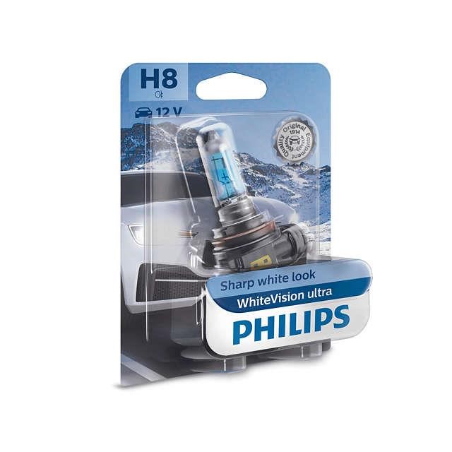 Лампа галогенная Philips WhiteVision Ultra H8 12V 35W (12360WVUB1) Philips 12360WVUB1