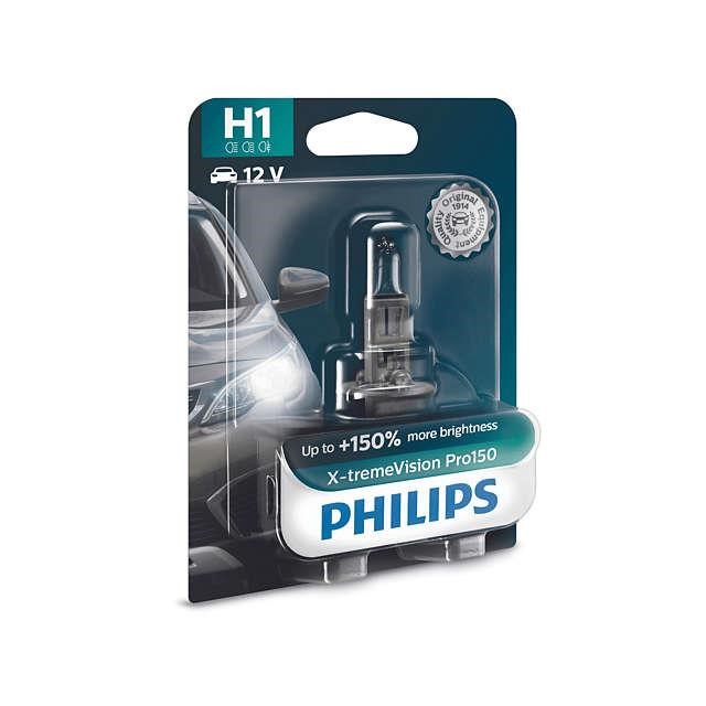 Лампа галогенная Philips X-tremeVision +150% H1 12V 55W (12258XVPB1) Philips 12258XVPB1