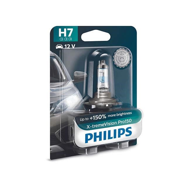 Лампа галогенная Philips X-tremeVision +150% H7 12V 55W (12972XVPB1) Philips 12972XVPB1