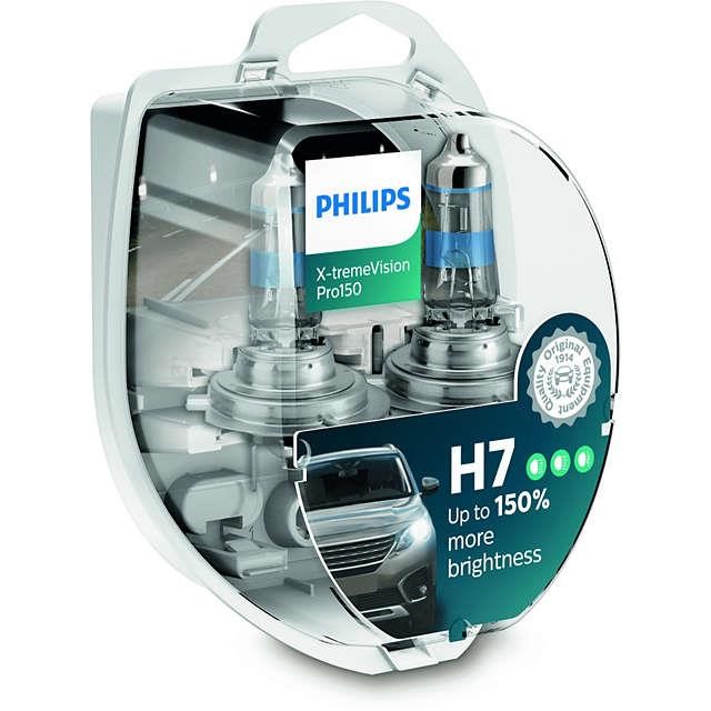 Лампа галогенная Philips X-tremeVision +150% H7 12V 55W (2 шт.) (12972XVPS2) Philips 12972XVPS2