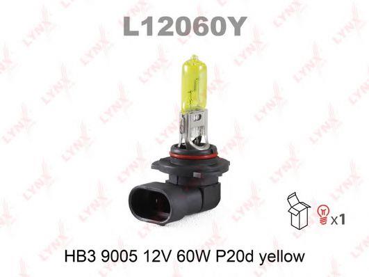 Лампа галогенная HB3 12V 60W (L12060Y) LYNXauto L12060Y
