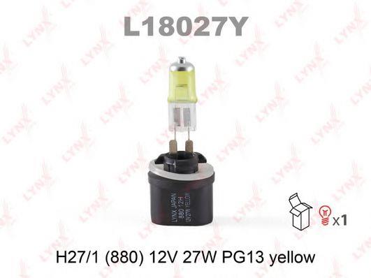 Лампа галогенная H27W1 12V 27W (L18027Y) LYNXauto L18027Y