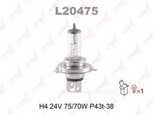 Лампа галогенная H4 24V 7570W (L20475) LYNXauto L20475