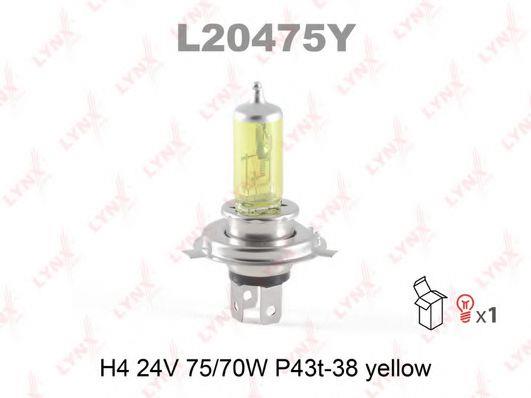 Лампа галогенная H4 24V 7570W (L20475Y) LYNXauto L20475Y
