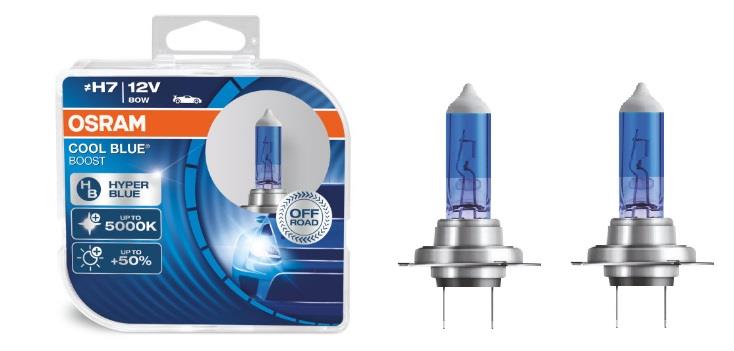 Лампа галогенная Osram Cool Blue Boost H7 12V 80W (2 шт.) (62210CBBHCB) Osram 62210CBB-HCB