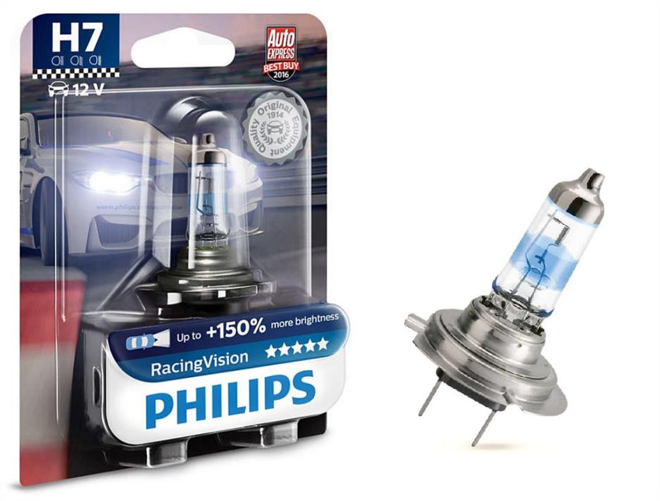Лампа галогенная Philips RacingVision +150% H7 12V 55W (12972RVB1) Philips 12972RVB1