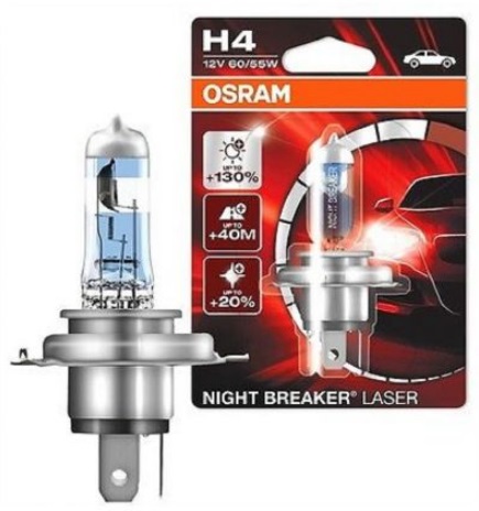 Лампа галогенная Osram Night Breaker Laser +130% H4 12V 6055W (64193NBL01B) Osram 64193NBL-01B