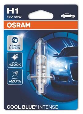 Лампа галогенная Osram Cool Blue Intense H1 12V 55W (64150CBI01B) Osram 64150CBI-01B