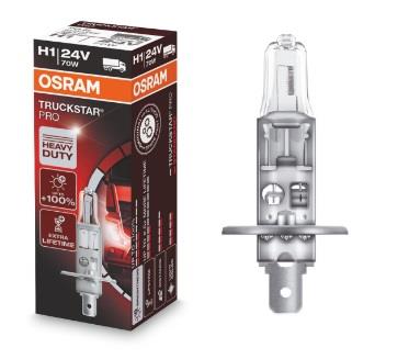 Лампа галогенная Osram TruckStar Pro +100% H1 24V 70W (64155TSP) Osram 64155TSP