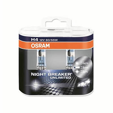 Лампа галогенная Osram Night Breaker Unlimited +110% H4 12V 6055W (2 шт.) (64193NBUHCB) Osram 64193NBU-HCB