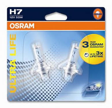 Лампа галогенная Osram Ultra Life H7 12V 55W (2 шт.) (64210ULT02B) Osram 64210ULT-02B