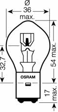 Лампа галогенная S2 12V 4540W (7351) Osram 7351