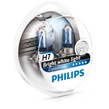 Лампа галогенная Philips CristalVision H7 +W5W 12V 55W (2+2 шт.) (12972CVSM) Philips 12972CVSM