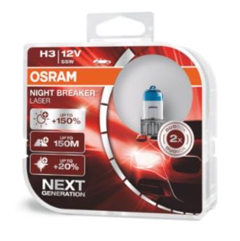 Лампа галогенная Osram Night Breaker Laser +150% H3 12V 55W (2 шт.) (64151NLHCB) Osram 64151NL-HCB