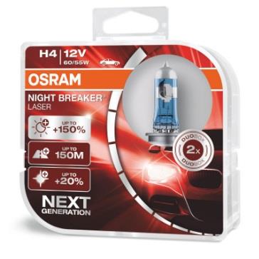 Лампа галогенная Osram Night Breaker Laser +150% H4 12V 6055W (2 шт.) (64193NLHCB) Osram 64193NL-HCB
