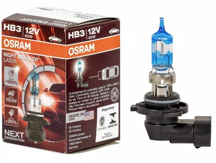 Лампа галогенная Osram Night Breaker Laser +150% HB3 12V 60W (9005NL) Osram 9005NL