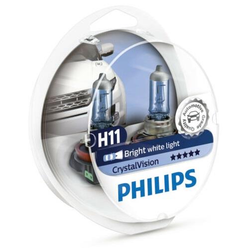 Лампа галогенная Philips CristalVision H11 +W5W 12V 55W (2+2 шт.) (12362CVSM) Philips 12362CVSM