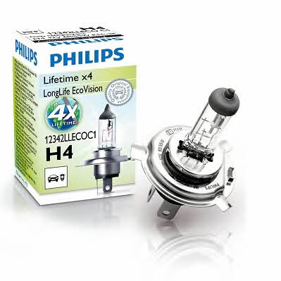 Лампа галогенная Philips LongLife EcoVision H4 12V 6055W (12342LLECOC1) Philips 12342LLECOC1