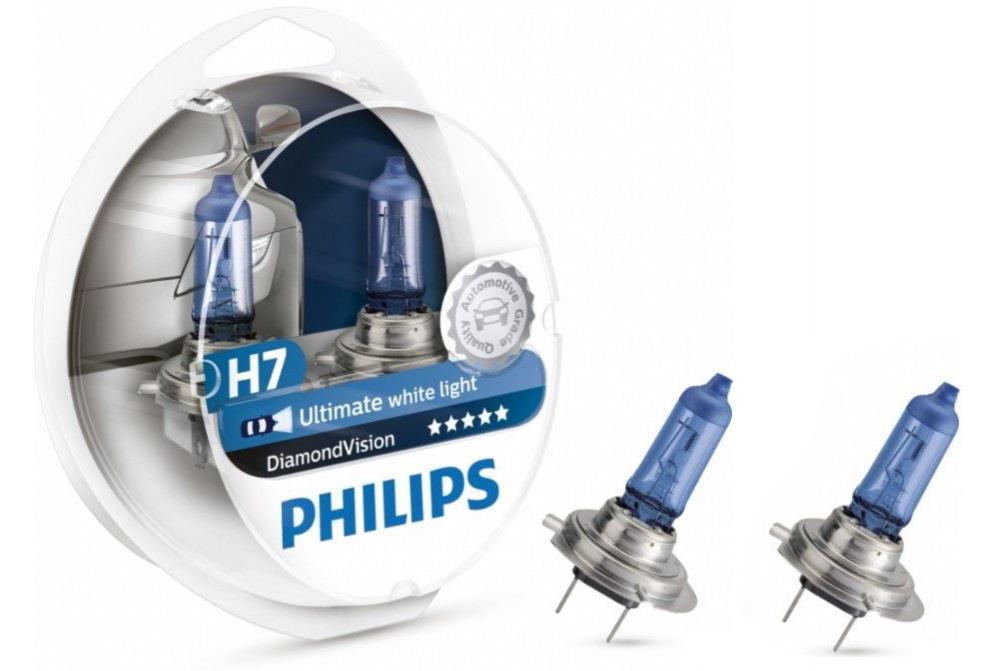 Лампа галогенная Philips DiamondVision H7 12V 55W (2 шт.) (12972DVS2) Philips 12972DVS2