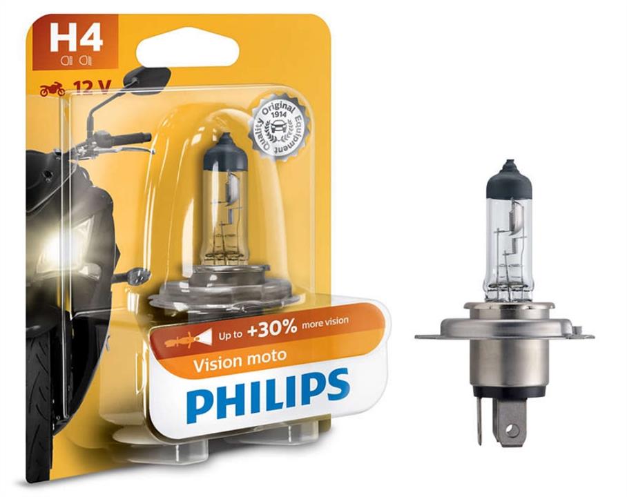 Лампа галогенная Philips Vision Moto +30% H4 12V 6055W (12342PRBW) Philips 12342PRBW
