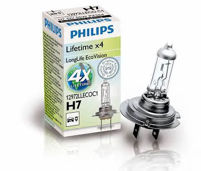 Лампа галогенная Philips LongLife EcoVision H7 12V 55W (12972LLECOC1) Philips 12972LLECOC1