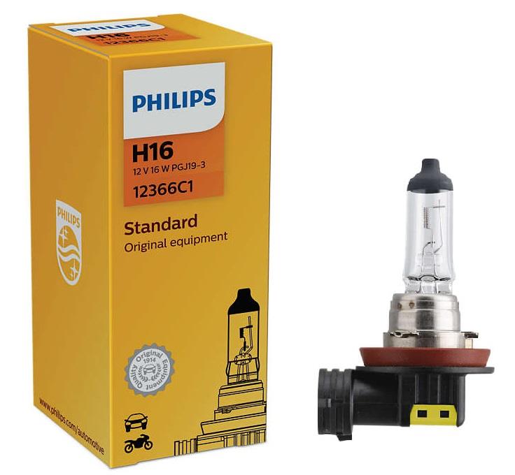 Лампа галогенная Philips Standard H16 12V 19W (12366C1) Philips 12366C1