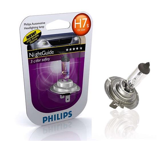 Лампа галогенная Philips NightGuide DoubleLife H7s 12V 55W (12972NGSDLB1) Philips 12972NGSDLB1
