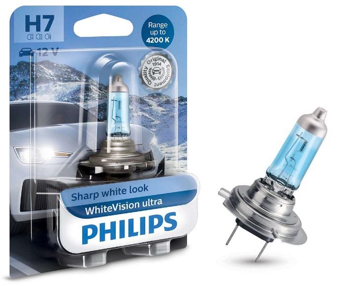 Лампа галогенная Philips WhiteVision Ultra H7 12V 55W (12972WVUB1) Philips 12972WVUB1