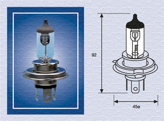 Лампа галогенная H4 24V 7570W (002156100000) Magneti marelli 002156100000