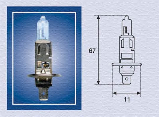 Лампа галогенная H1 24V 70W (002572100000) Magneti marelli 002572100000