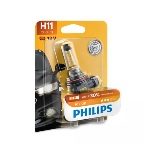 Лампа галогенная Philips Vision +30% H11 12V 55W (12362PRB1) Philips 12362PRB1