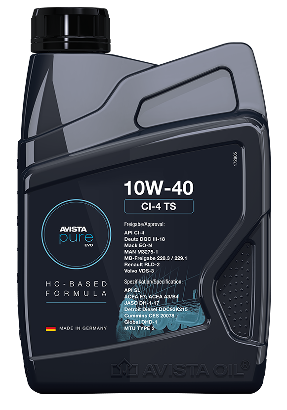 Моторное масло Avista pure EVO CI-4 TS 10W-40 1л