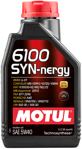 Моторное масло Motul 6100 Synergie+ 5W-40 1л