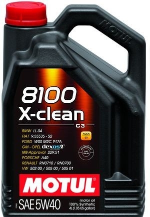 Моторное масло Motul 8100 X-Clean C3 5W-40, 4л