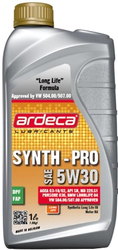 Моторное масло Ardeca SYNTH PRO 5W-30 1л