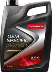 Моторное масло Champion OEM Specific MS-V 0W-20 5л