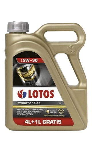 Моторное масло LOTOS SYNTHETIC C2+C3 SAE 5W-30 4+1L