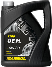 Моторное масло Mannol 7706 O.E.M. 5W-30 5л [MN7706-5]