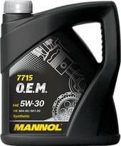 Моторное масло Mannol 7715 O.E.M. 5W-30 API SNCF 5л [MN7715-5]