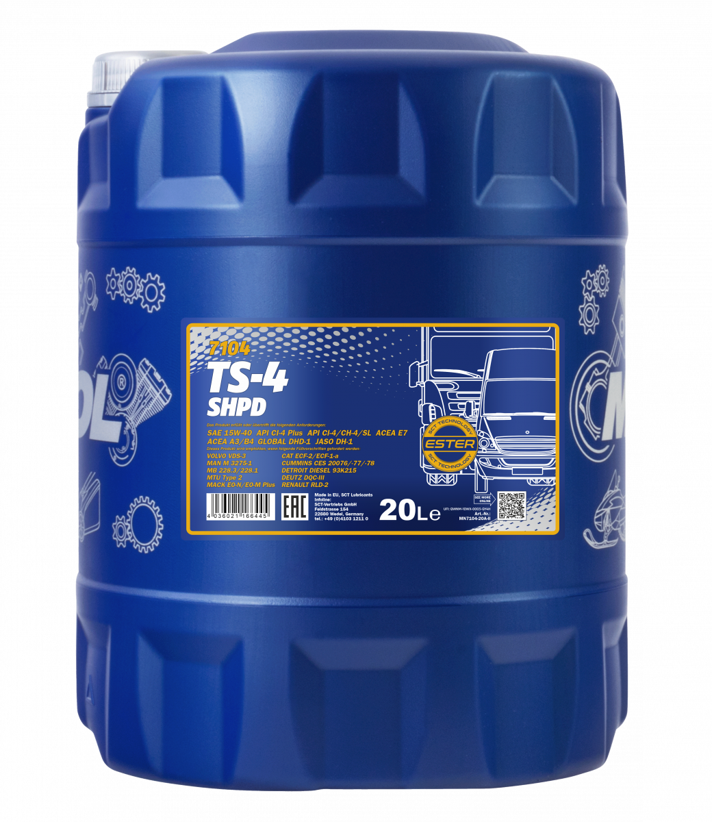 Моторное масло Mannol TS-4 SHPD 15W-40 20л