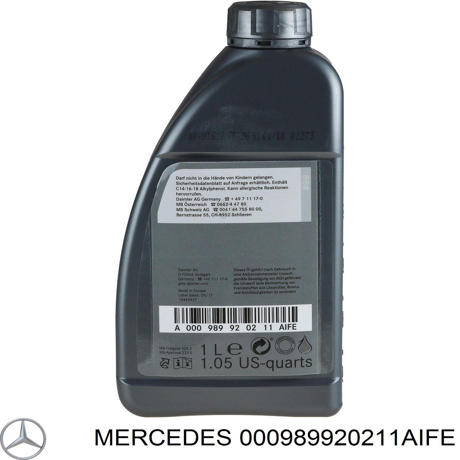 Моторное масло MERCEDES 000989920211AIFE